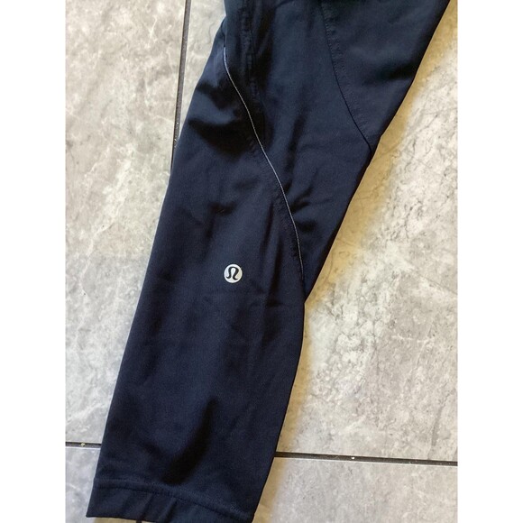 Lululemon Pants Womens 4 Black High Rise Side Pocket Reflective Running Leggings - Picture 4 of 5